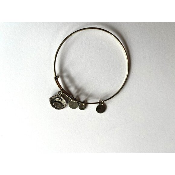 Alex and Ani Seashell Shell Beach Charm Gold Bangle Bracelet - Picture 9 of 13